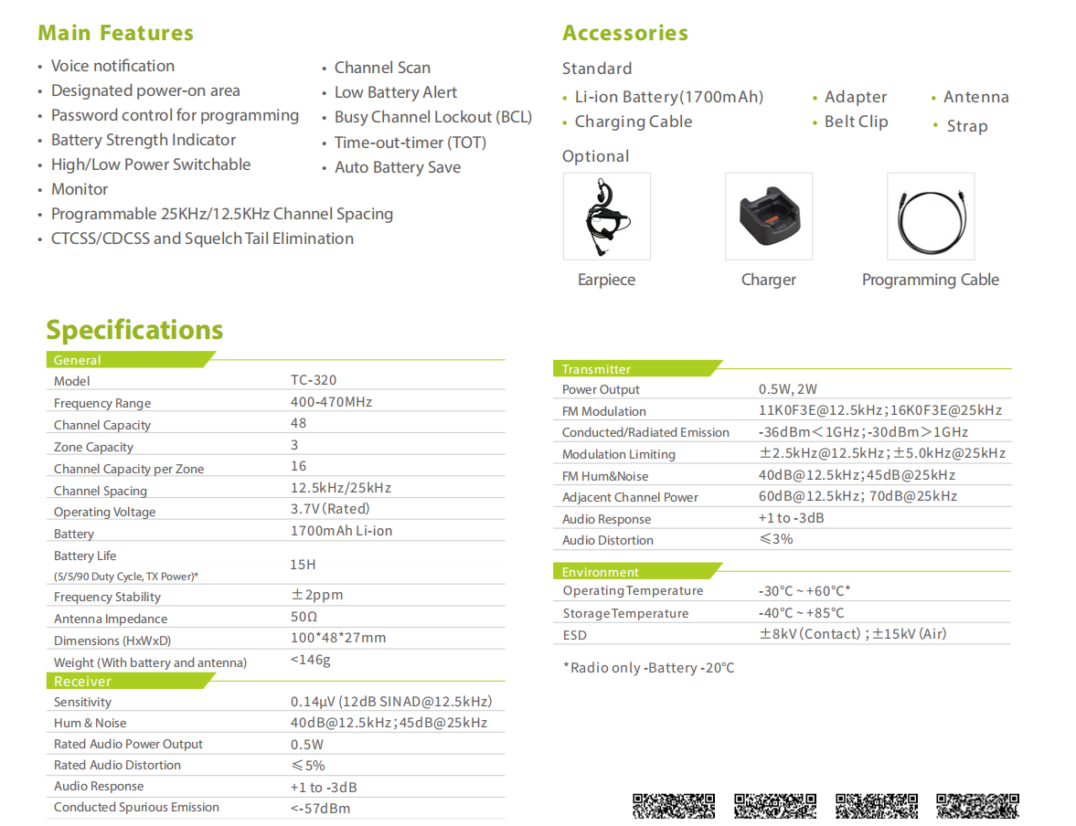Hytera TC-320 Enhanced detail view